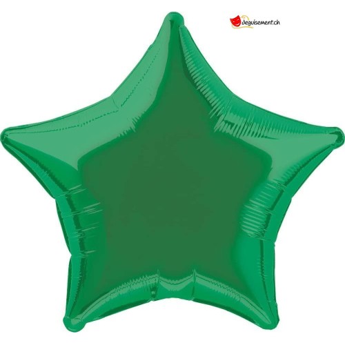 Ballon alu étoile vert foncé 50cm