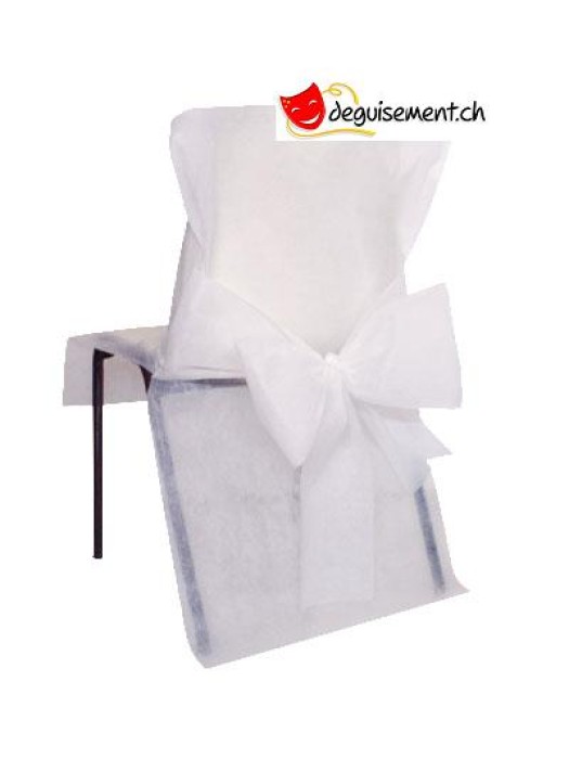 10 housse de chaises - blanc - pour anniversaire, mariage...