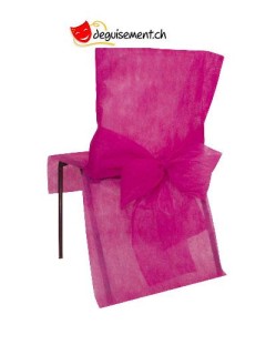 10 housses de chaise fuchsia - pour anniversaire, mariage... 10 housses de chaise fuchsia - pour anniversaire, mariage...