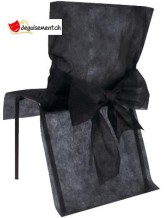 10 housses de chaise - noir - pour anniversaire, mariage... 10 housses de chaise - noir - pour anniversaire, mariage...