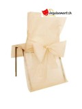 10 housses de chaises ivoire pour mariage, anniversaire,...