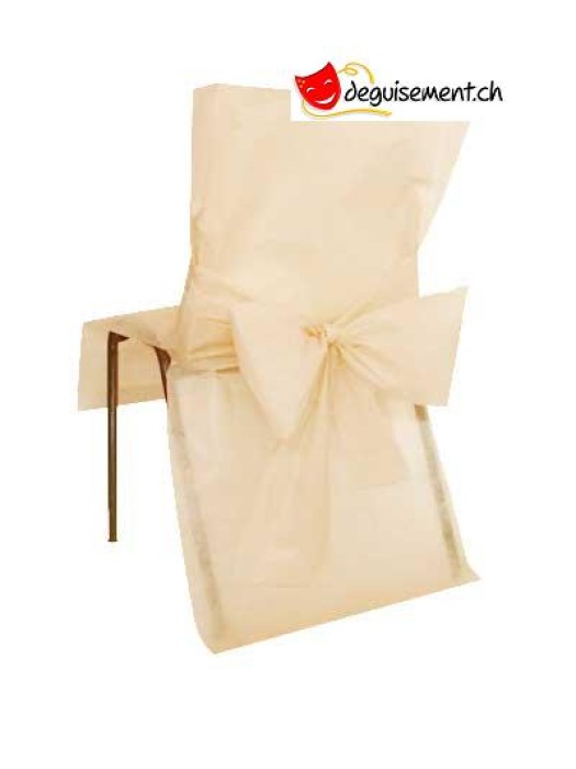 10 housses de chaises ivoire pour mariage, anniversaire,...