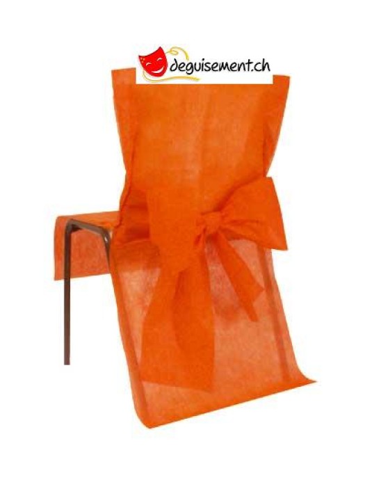 10 housses de chaises - orange - pour mariage, anniversaire,...