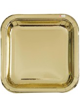 14 assiettes doré carré 22.2 cm 14 assiettes doré carré 22.2 cm