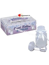 24 bulles de savon rubans et perles - mariage