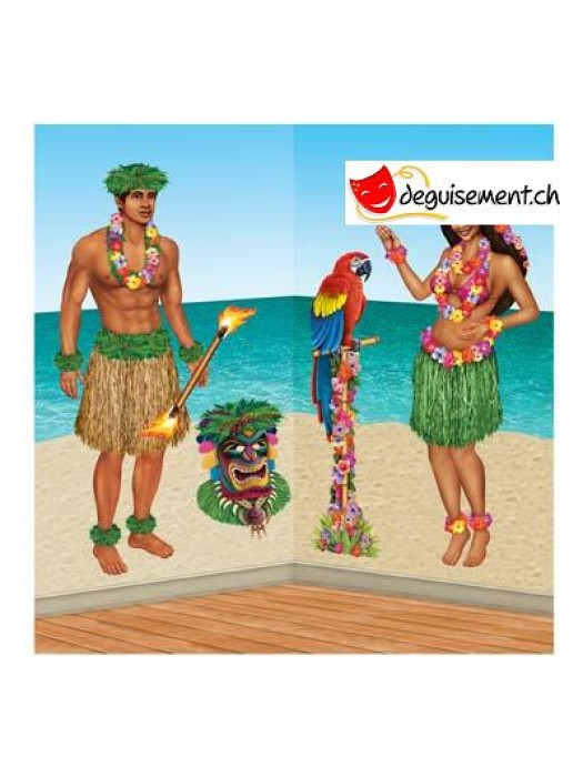 5 décorations luau, tropical, hawaiienne,...