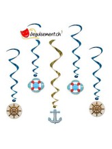 5 Décorations spirales 