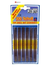 Plastikzündhütchen 25/50 Schuss - 6 Streifen Plastikzündhütchen 25/50 Schuss - 6 Streifen