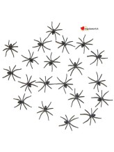 Araignées noir plastique - 20 pièces Araignées noir plastique - 20 pièces
