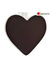 Ardoise Coeur sur pince blanc