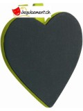 Ardoise Coeur sur pince vert