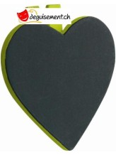 Ardoise Coeur sur pince vert Ardoise Coeur sur pince vert