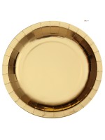 Shiny plate - gold - 26cm - 10 pieces