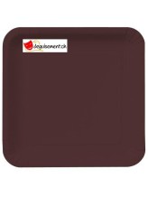 Assiettes brun carré - 14 pièces Assiettes brun carré - 14 pièces