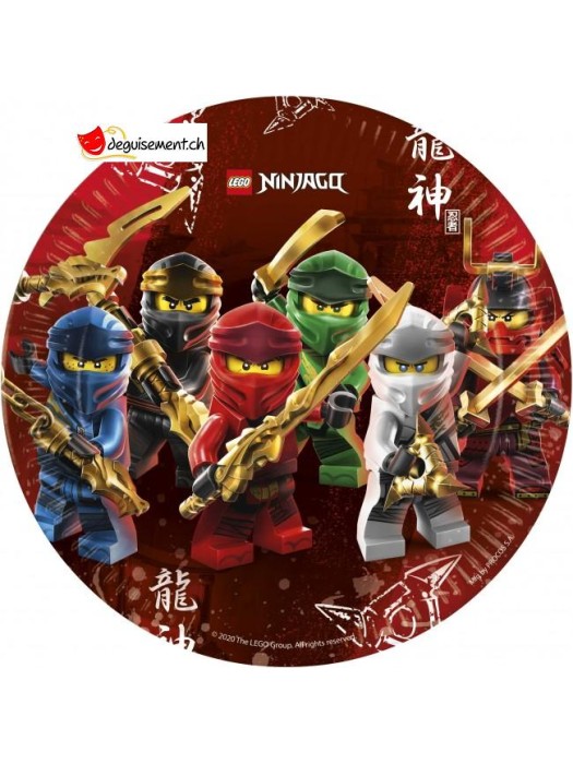 Assiettes cartons Ninjago - 8 pces