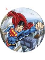 Assiettes cartons Superman - 23cm - 8pces