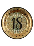 Assiettes dorées 18 ans