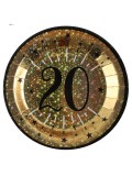 Assiettes dorées 20 ans