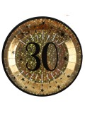 Assiettes dorées 30 ans