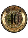 Assiettes dorées 40 ans