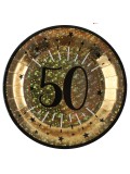 Assiettes dorées 50 ans