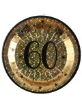 Assiettes dorées 60 ans