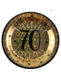 Assiettes dorées 70 ans