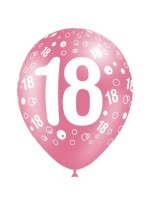 Balloons number 18 - 8 pieces - assorted colors