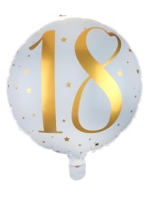 Aluminum balloon 18 years - 45cm - gold Aluminum balloon 18 years - 45cm - gold