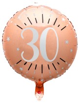 Aluminium balloon 30 years - 45cm - pink gold Aluminium balloon 30 years - 45cm - pink gold