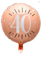 Ballon alu 40 ans - 45cm - rose gold