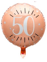 Aluminium balloon 50 years - 45cm - pink gold Aluminium balloon 50 years - 45cm - pink gold