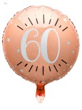 Ballon alu 60 ans - 45cm - rose gold