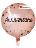 Ballon alu Anniversaire étincelant - Rose Gold