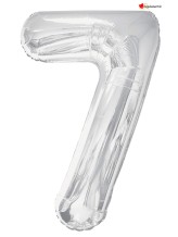 Ballon alu argent chiffre 7 - 86 cm Ballon alu argent chiffre 7 - 86 cm