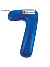 Ballon alu bleu chiffre 7 - 86 cm Ballon alu bleu chiffre 7 - 86 cm