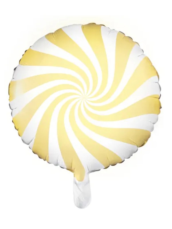Ballon alu Bonbon jaune - 35cm