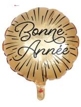 Aluminiumballon Bonne Année - gold und schwarz - 45cm Aluminiumballon Bonne Année - gold und schwarz - 45cm