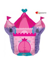 Ballon alu château rose Ballon alu château rose
