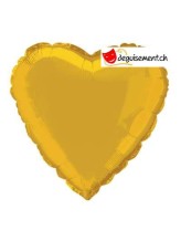 Ballon alu coeur or - 45.7 cm Ballon alu coeur or - 45.7 cm