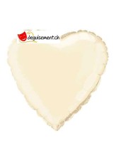 Ballon alu coeur ivoire - 45.7 cm Ballon alu coeur ivoire - 45.7 cm
