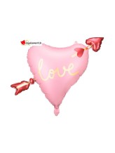 Aluminum balloon heart love with arrow Aluminum balloon heart love with arrow