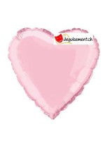 Ballon alu coeur rose clair - 45.7 cm