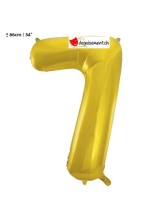 Ballon alu doré chiffre 7 - 86 cm Ballon alu doré chiffre 7 - 86 cm