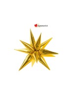 Folienballon 3D Gold Star aus Aluminium - 70cm