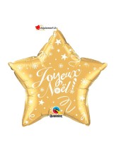 Ballon alu etoile Joyeux Noel or 50cm Ballon alu etoile Joyeux Noel or 50cm