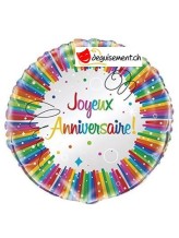 Ballon alu Joyeux Anniversaire - 45.7 cm Ballon alu Joyeux Anniversaire - 45.7 cm