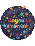 Aluminium ballon Joyeux Anniversaire - Marine Blau - 45cm