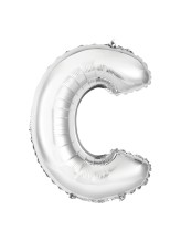 Ballon alu argent lettre C - 86 cm Ballon alu argent lettre C - 86 cm