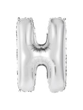 Ballon alu argent lettre H - 86 cm Ballon alu argent lettre H - 86 cm